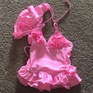 Bathing beauty with bonnet